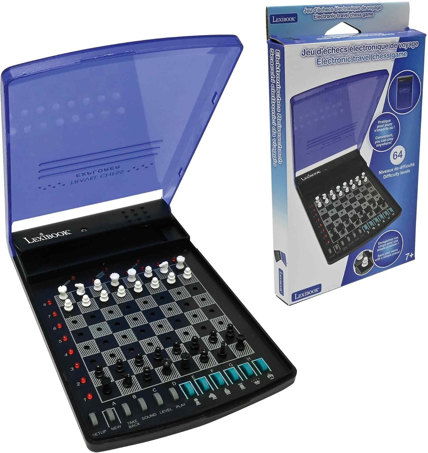 Interactief Schaakspel met 64 Niveaus & Trainingsmodus - Zwart - 29% Korting
