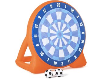Opblaasbaar Voetbaldoel Buitenspel met Ballonnen - Oranje - 157x157 cm - 34% Korting