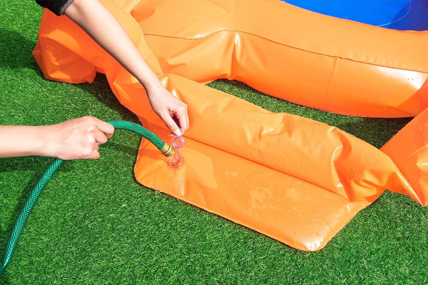 Opblaasbaar Voetbaldoel Buitenspel met Ballonnen - Oranje - 157x157 cm - 34% Korting