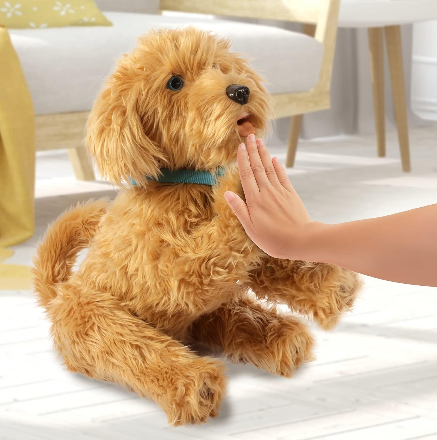 Interactieve Labradoodle Puppy 35cm - 150+ Reacties met Stemcommando's - 35% Korting