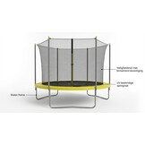 Trampoline 305 cm Geel/Zwart met Net & Ladder - 35% Korting!