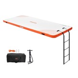 Opblaasbaar Zwemplatform 4,57m - Ruim & Stevig PVC - Wit/Oranje - 35% Korting