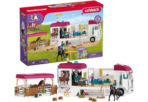 Paardenvrachtwagen Speelset met 3 Paarden & Figuren - 35% Korting