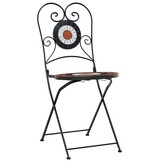 vidaXL Opklapbare Mozaïek Stoelen (2 stuks) - Terracotta & Wit - 54% Korting