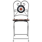 vidaXL Opklapbare Mozaïek Stoelen (2 stuks) - Terracotta & Wit - 54% Korting