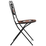 vidaXL Opklapbare Mozaïek Stoelen (2 stuks) - Terracotta & Wit - 54% Korting