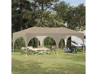 Pop-up Partytent 575x288cm Crèmekleurig Oxford Stof - 35% Korting!