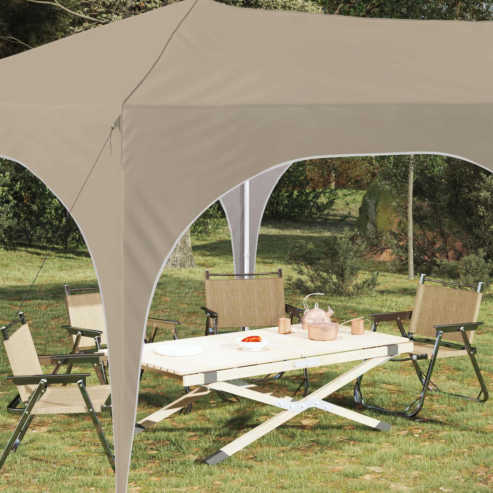 Pop-up Partytent 575x288cm Crèmekleurig Oxford Stof - 35% Korting!