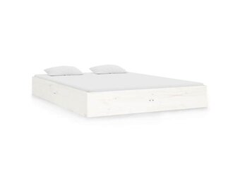 Massief Houten Bedframe Wit 120x190 cm - 34% Korting