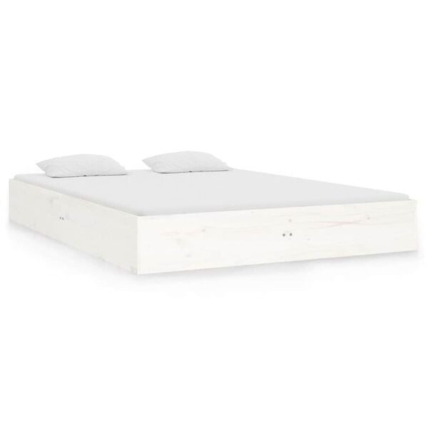 Massief Houten Bedframe Wit 120x190 cm - 34% Korting