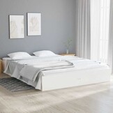 Massief Houten Bedframe Wit 120x190 cm - 34% Korting