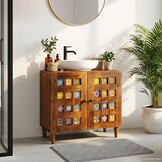 Wastafelkast Walnotenhout - 30% Korting