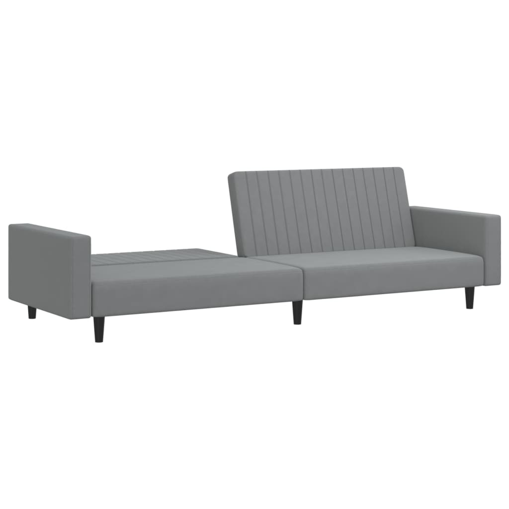 Slaapbank 2-zits Fluweel Lichtgrijs - 35% Korting!