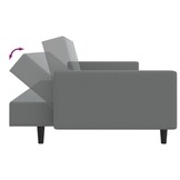 Slaapbank 2-zits Fluweel Lichtgrijs - 35% Korting!