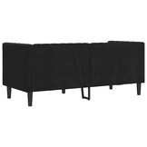 VidaXL Tweezitsbank Fluweel Zwart Chesterfield - 30% Korting