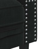 VidaXL Tweezitsbank Fluweel Zwart Chesterfield - 30% Korting