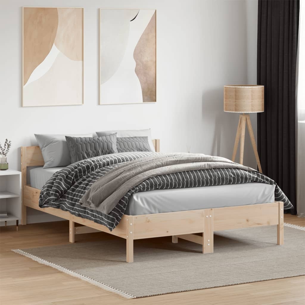 Massief Grenenhouten Bedframe 120x190 cm - 35% Korting
