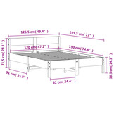 Massief Grenenhouten Bedframe 120x190 cm - 35% Korting