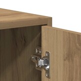 Badkamerkast Hout met 6 Vakken en Deuren - 30x30x183,5 cm - Artisanaal Eiken - 35% Korting