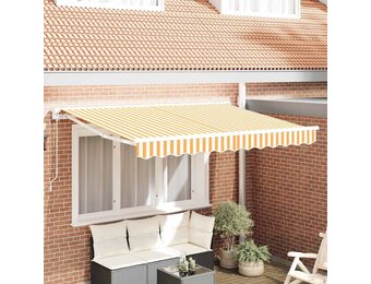 VidaXL Zonnedoek Vervanging Geel/Wit 330x195cm - 34% Korting