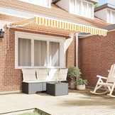 VidaXL Zonnedoek Vervanging Geel/Wit 330x195cm - 34% Korting