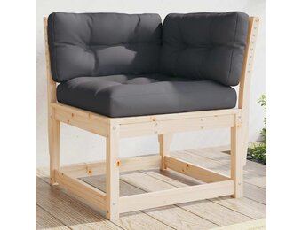 vidaXL Tuinhoekbank met Kussens - 73x73x78 cm Grenenhout - 34% Korting