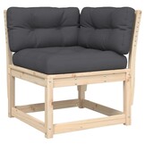 vidaXL Tuinhoekbank met Kussens - 73x73x78 cm Grenenhout - 34% Korting