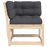 vidaXL Tuinhoekbank met Kussens - 73x73x78 cm Grenenhout - 34% Korting