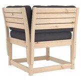 vidaXL Tuinhoekbank met Kussens - 73x73x78 cm Grenenhout - 34% Korting