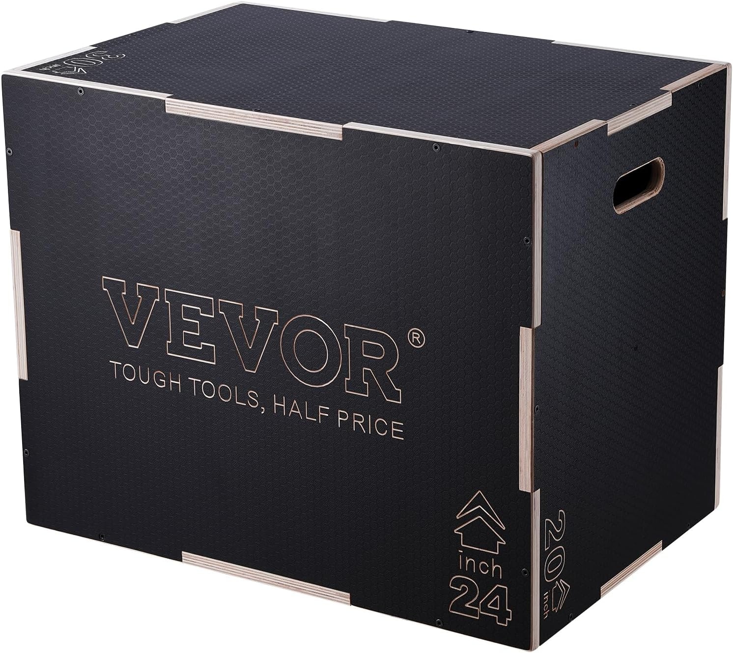 Plyo Box Hout Zwart - 3 Hoogtes (50.8-76.2 cm) - Krachttraining, 54% Korting