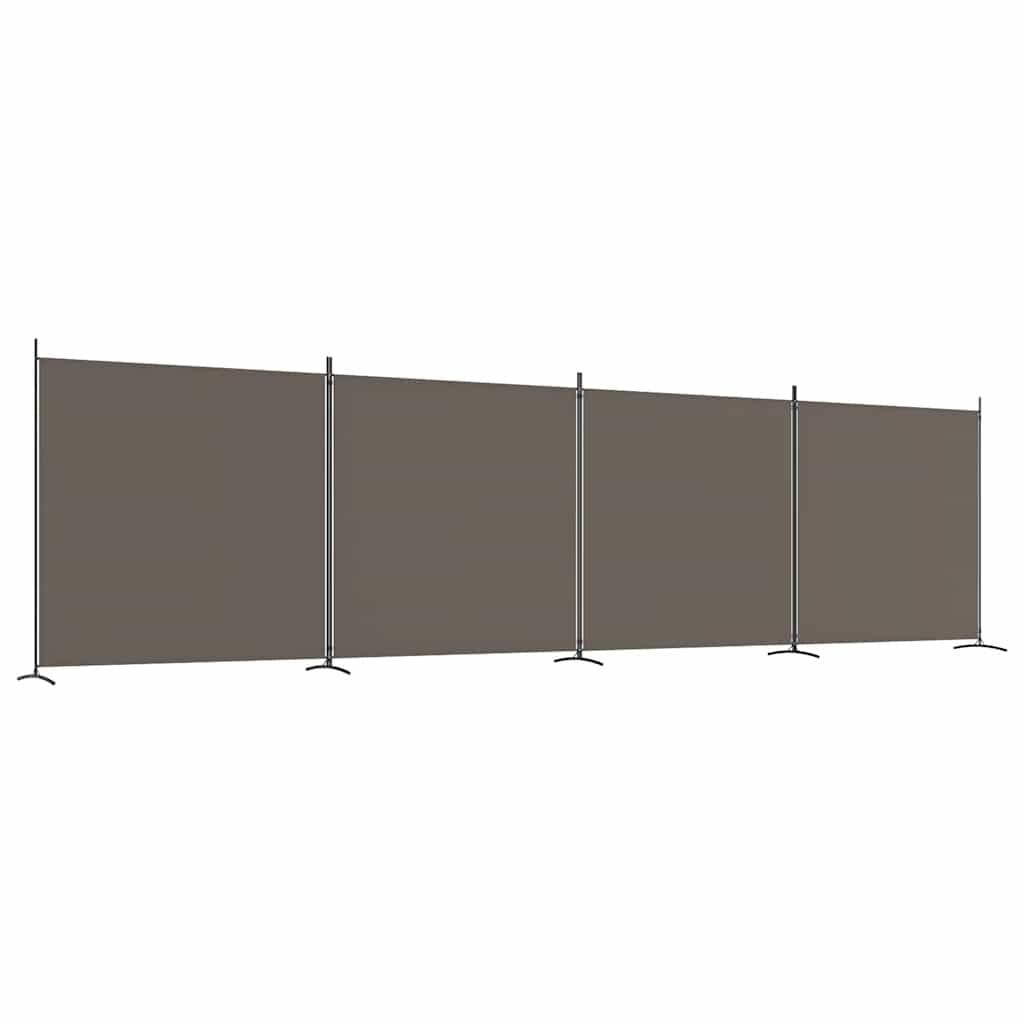 VidaXL Kamerscherm 4 Panelen, Stof Antraciet - 34% Korting