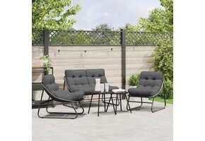 vidaXL Tuinset 3-delig Zwart Gepoedercoat Staal - 52% Korting!