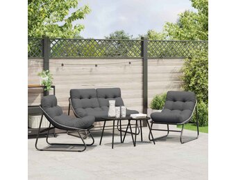 vidaXL Tuinset 3-delig Zwart Gepoedercoat Staal - 35% Korting