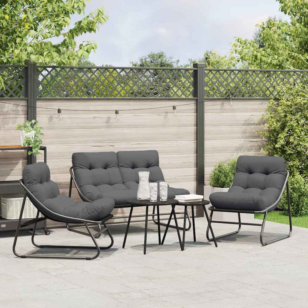 vidaXL Tuinset 3-delig Zwart Gepoedercoat Staal - 35% Korting