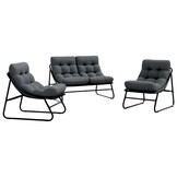 vidaXL Tuinset 3-delig Zwart Gepoedercoat Staal - 35% Korting