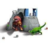 Schleich 42564 DINOSAURS Grote vulkaanexpeditie, dinosaurus-speelgoedset incl. vulkaan met LED-licht & uitbarstfunctie, onderzoeksfiguur & 2 dinosaurusfiguren, aanbevolen leeftijd: 5-12 jaar