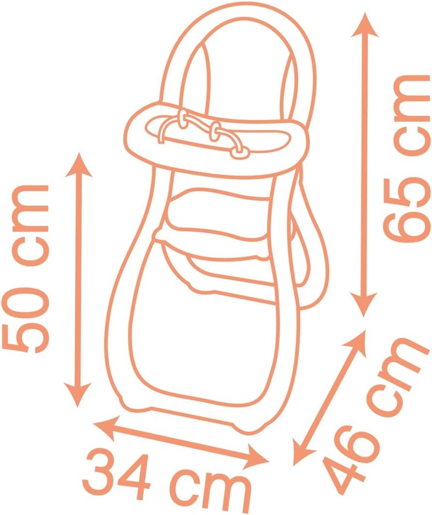 Smoby - Baby Nurse - Kinderstoel - Voor poppen tot 42 cm - Inclusief accessoires - Vanaf 18 maanden - Gemaakt in Frankrijk