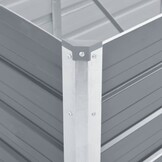 vidaXL Plantenbak verhoogd 320x80x77 cm gegalvaniseerd staal grijs