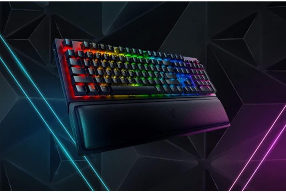 Razer BlackWidow V3 Pro (gele schakelaar) - Draadloos Mechanisch Gaming Toetsenbord (Stille Mechanische Schakelaars, RGB Chroma, Palm Rest, Bluetooth, USB-C) QWERTY US-Layout | Zwart