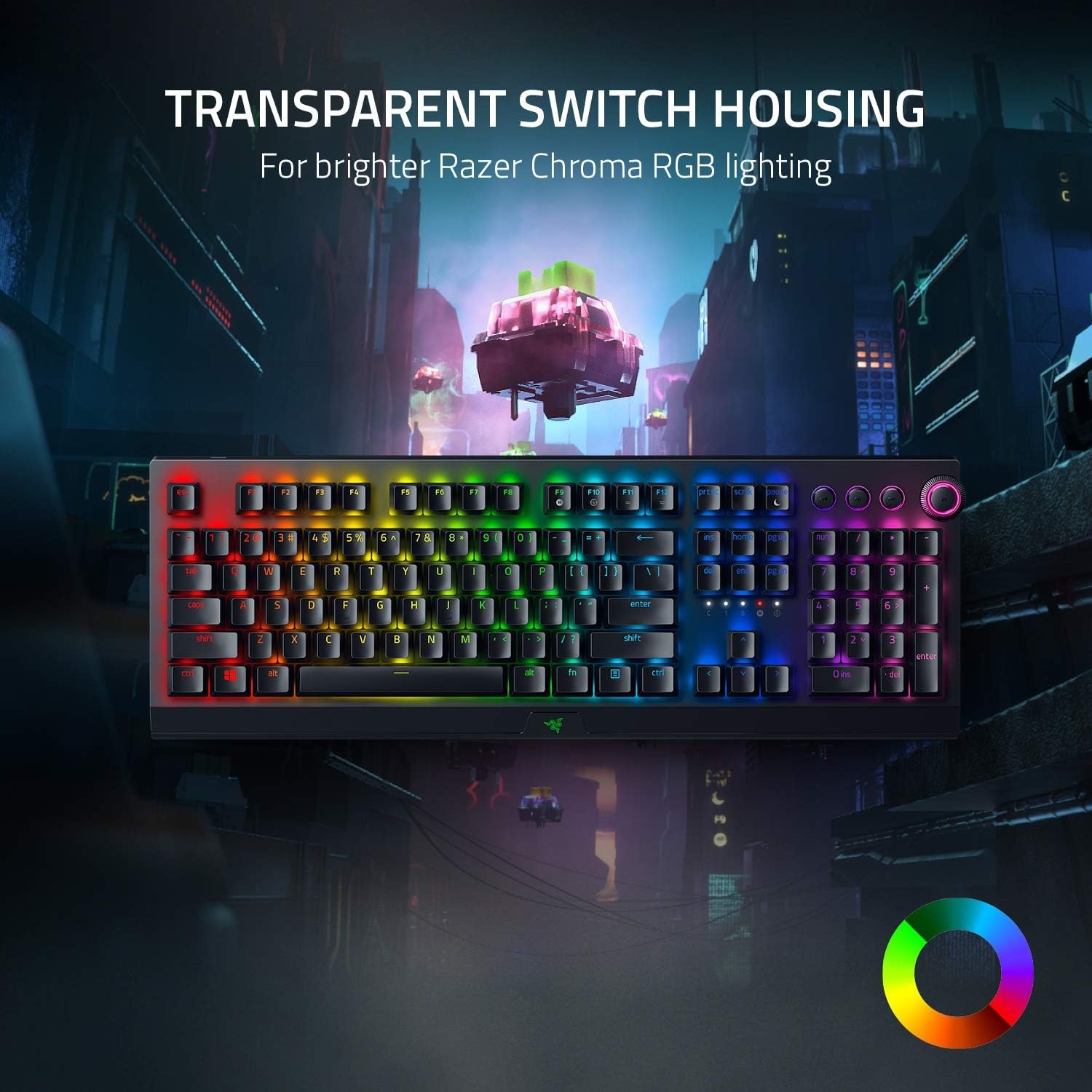 Razer BlackWidow V3 Pro (gele schakelaar) - Draadloos Mechanisch Gaming Toetsenbord (Stille Mechanische Schakelaars, RGB Chroma, Palm Rest, Bluetooth, USB-C) QWERTY US-Layout | Zwart
