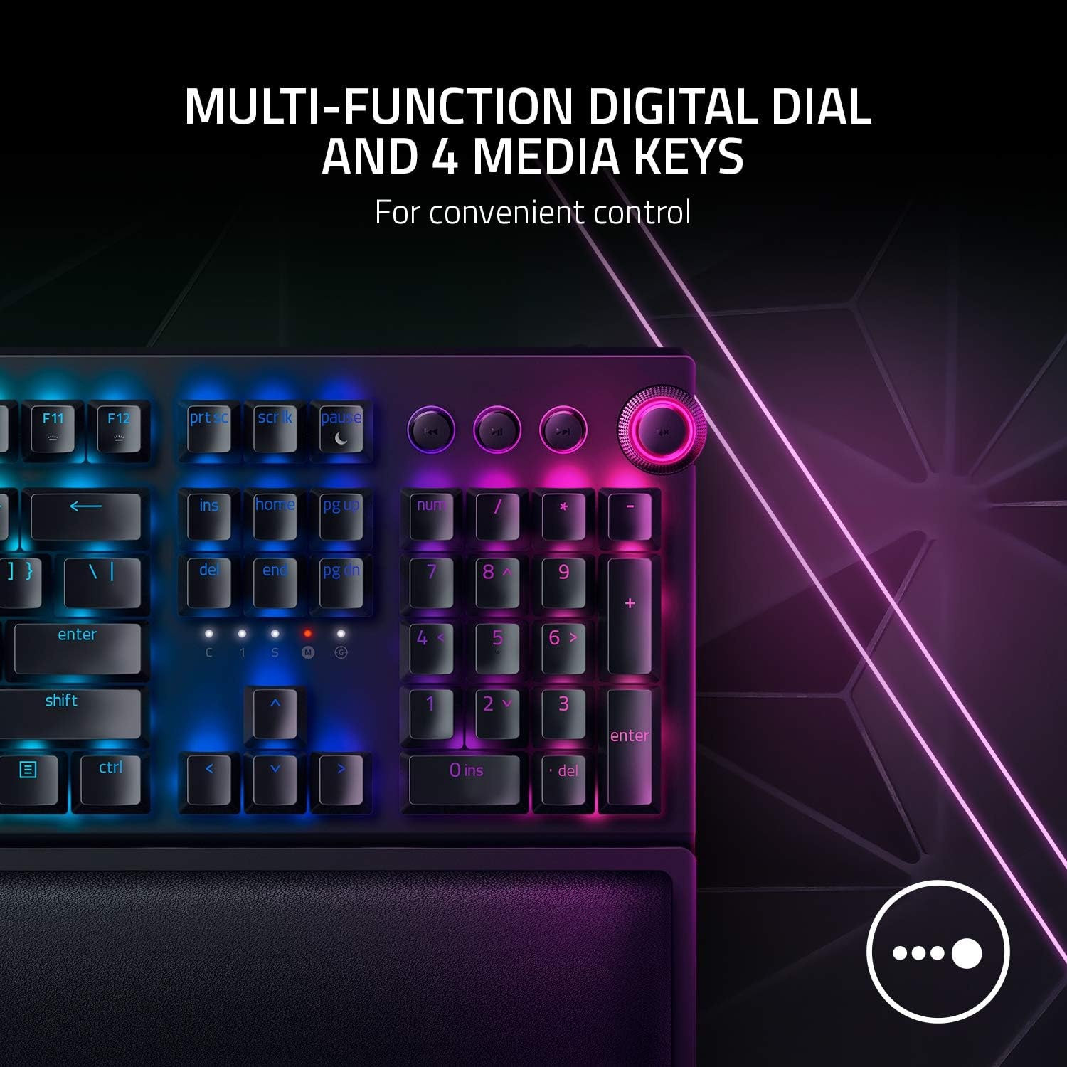 Razer BlackWidow V3 Pro (gele schakelaar) - Draadloos Mechanisch Gaming Toetsenbord (Stille Mechanische Schakelaars, RGB Chroma, Palm Rest, Bluetooth, USB-C) QWERTY US-Layout | Zwart