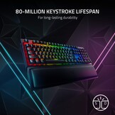 Razer BlackWidow V3 Pro (gele schakelaar) - Draadloos Mechanisch Gaming Toetsenbord (Stille Mechanische Schakelaars, RGB Chroma, Palm Rest, Bluetooth, USB-C) QWERTY US-Layout | Zwart