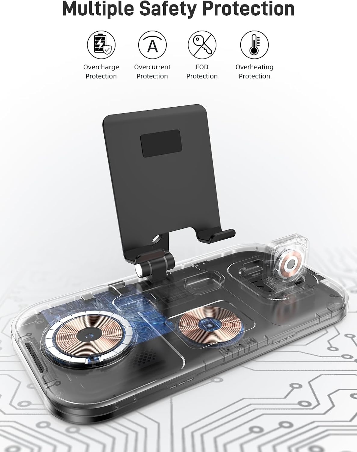 4-in-1 Oplaadstation: Draadloos & Bekabeld voor iPhone, iWatch, AirPods, iPad met 57% Korting