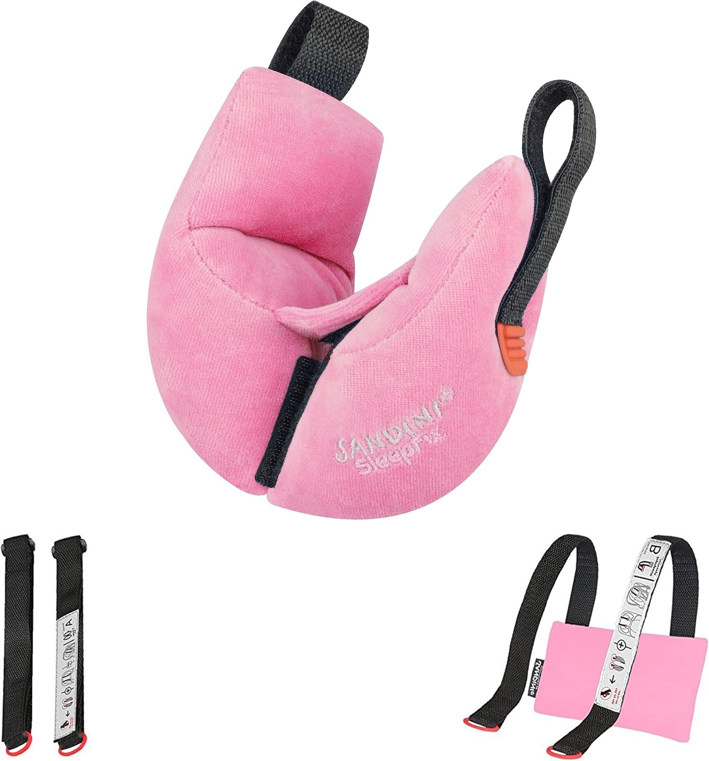Sandini SleepFix Baby Hoofdkussen - Baby slaapkussen met steun voor autostoel, fietsstoel en buggy - Diverse kleuren