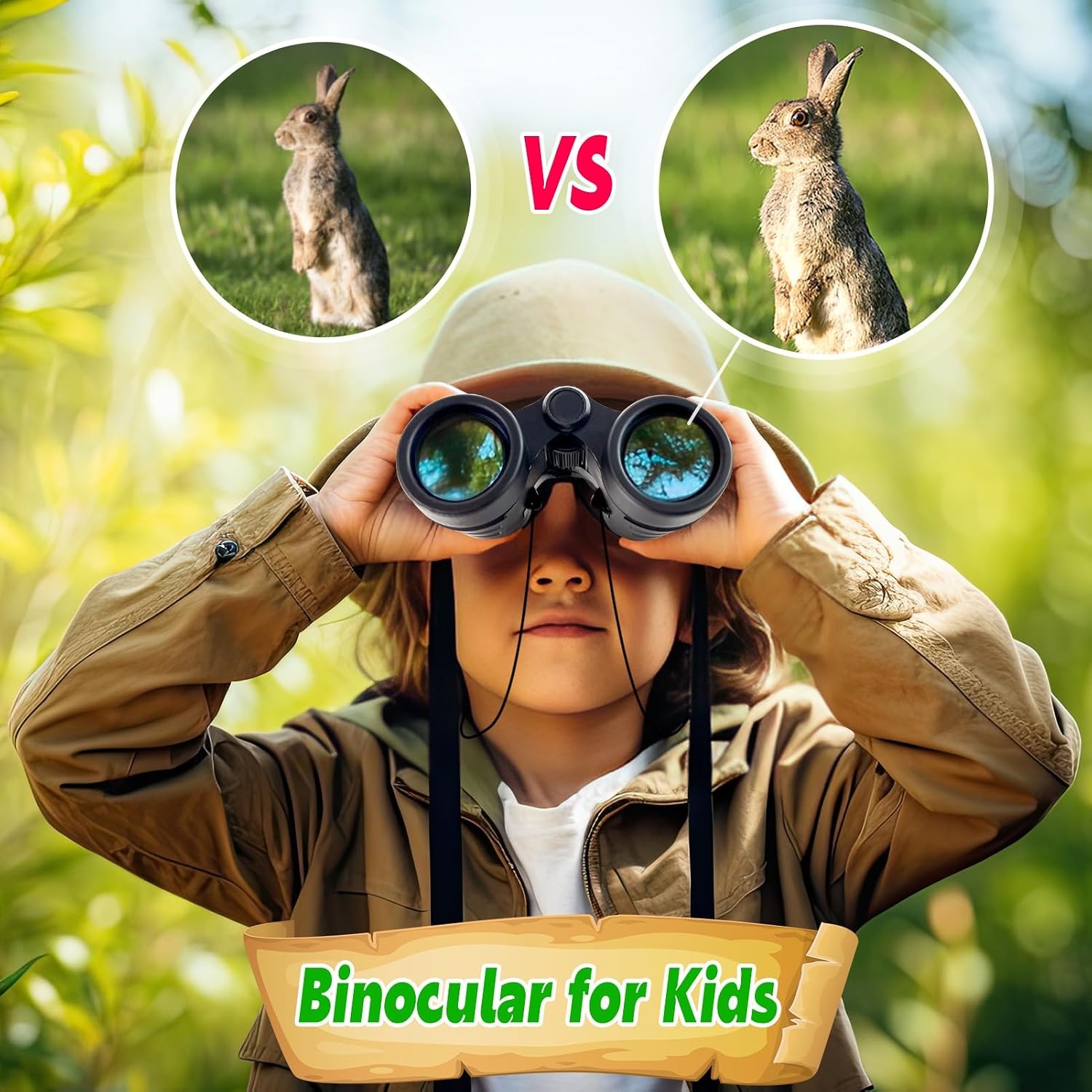 Binoculars for Kids, Kids Binoculars for 3-12 Boys Girls, Outdoor Toys | for Kids- Perfect for Bird Watching, Camping, and Outdoor Exploration