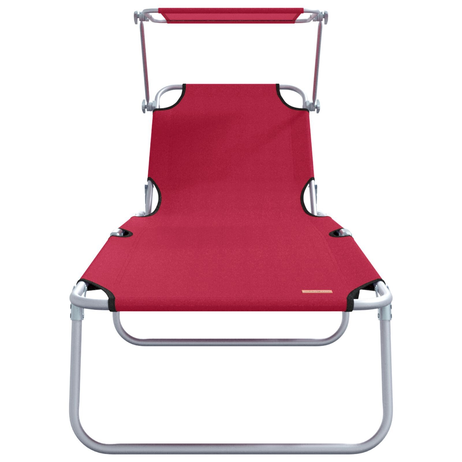 vidaXL Ligstoel 2-persoon 2 pcs Rood 58 x 188 x 77cm Stof