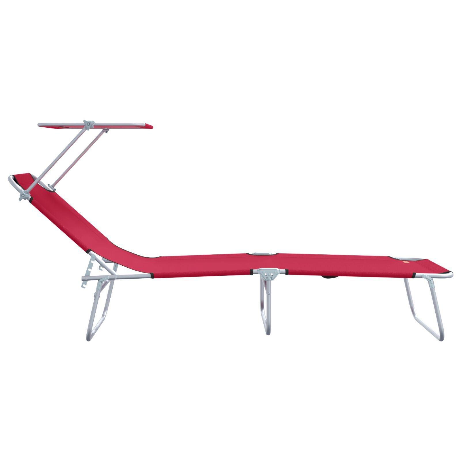 vidaXL Ligstoel 2-persoon 2 pcs Rood 58 x 188 x 77cm Stof