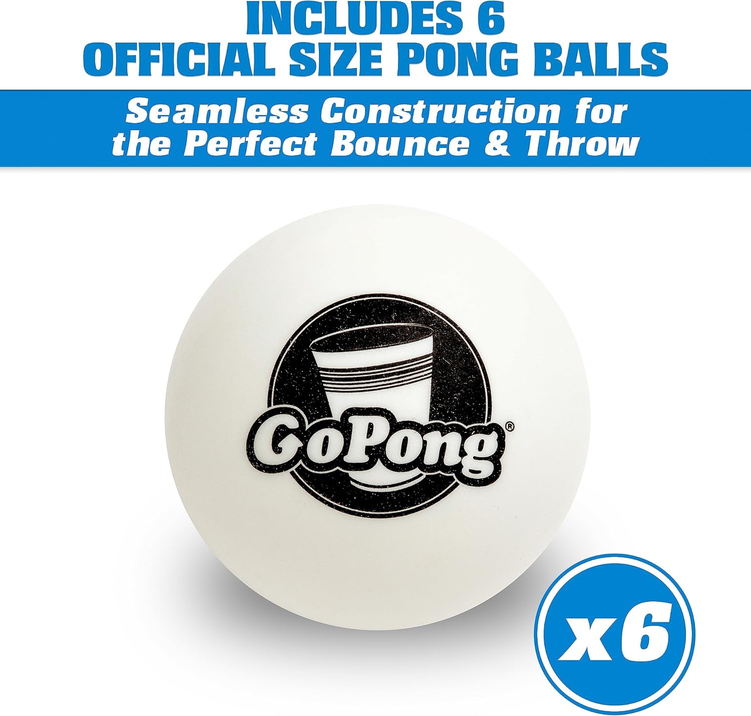 GoPong 8 voet draagbare bierpong/achterkleptafels (zwart, voetbal, Amerikaanse vlag of aangepaste droog wissen)