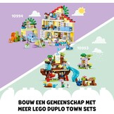 LEGO DUPLO Town 3in1 Familiehuis, met Stenen Gebouwd Poppenhuis voor Meisjes en Jongens met 5 Poppetjes, 2 Speelgoed Dieren en een Lichtgevende Lamp, Speelhuis Cadeau voor Peuters van 3+ jaar 10994