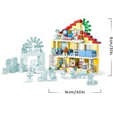 LEGO DUPLO Town 3in1 Familiehuis, met Stenen Gebouwd Poppenhuis voor Meisjes en Jongens met 5 Poppetjes, 2 Speelgoed Dieren en een Lichtgevende Lamp, Speelhuis Cadeau voor Peuters van 3+ jaar 10994